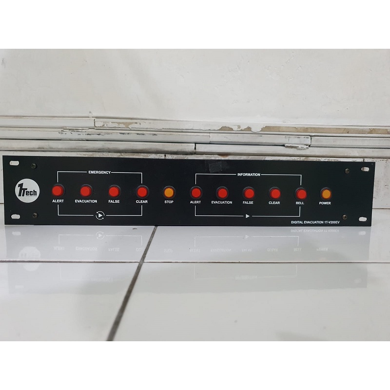 Emergency Message Panel Digital Evacuation 1T-V200EV Pengganti TOA Z FV200EV Ampli Evakuasi Alarm Sirine Evakuasi support 24V