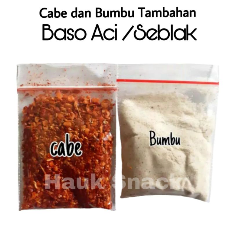 

BUMBU dan CABE TAMBAHAN BASO ACI/SEBLAK