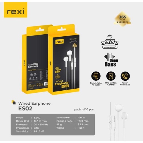 HEADSET REXI WIRED ES02 3D SURROUND DEEP BASS