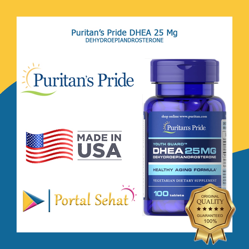Puritans Pride DHEA 25 Mg 100 Tablets untuk Alzheimer