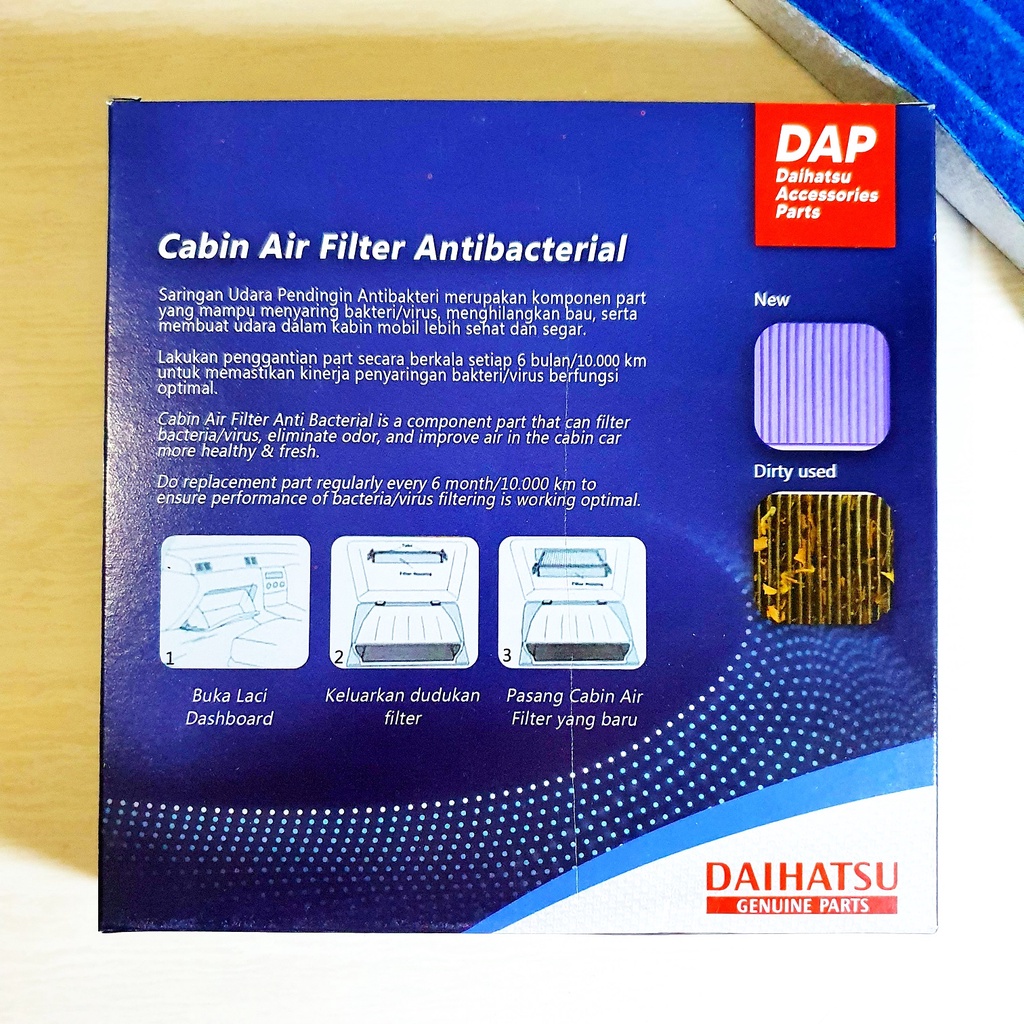 FILTER AC KARBON DAIHATSU - CALYA / SIGRA / AGYA / AYLA / LUXIO / GRANDMAX