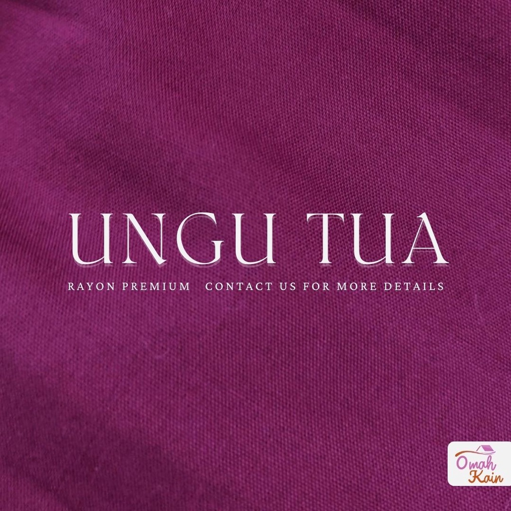 KAIN RAYON POLOS PREMIUM (TIDAK BERBULU, TIDAK NERAWANG,JATUH,ADEM DAN MEWAH)#omah kain-Ungu Tua
