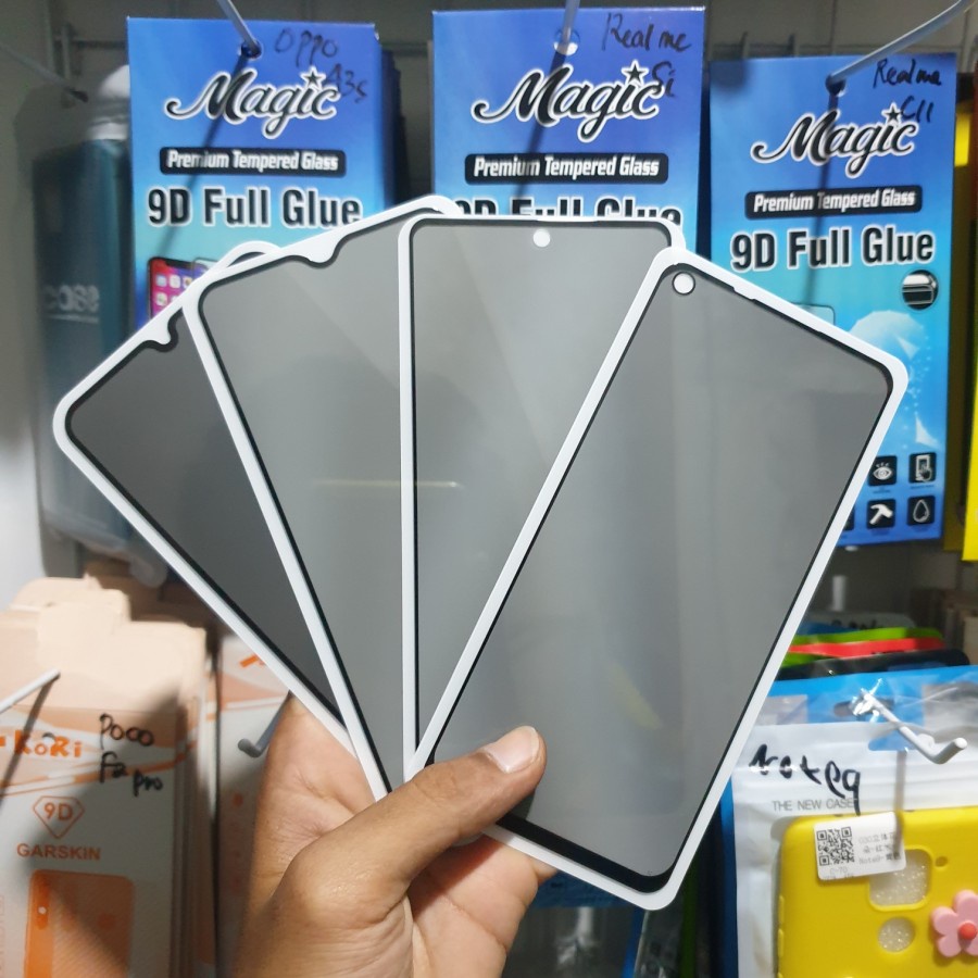 REDMI 10 REDMI A1 9 9A 9C 9T TEMPERED GLASS FULL SPY PRIVACY GELAP HITAM ANTI GORES KACA TEMPRED FULL SCREEN PELINDUNG LAYAR REDMI10 REDMI 10 4G