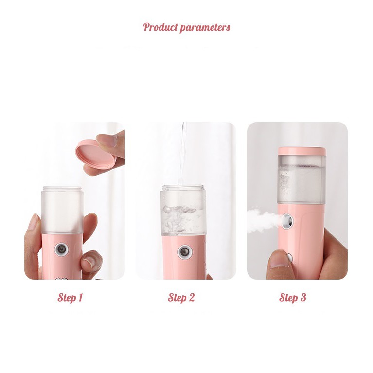 Pelembab Wajah USB Mini NANO Facial Mist Sprayer Moisturizing Skin Spray Semprotan uap