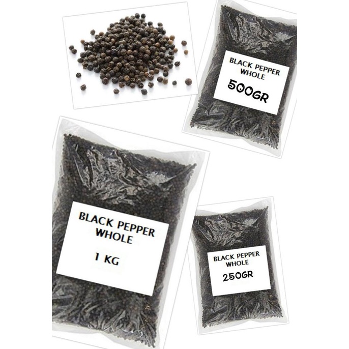 

Black Pepper Whole (Lada Hitam Utuh) Grade A