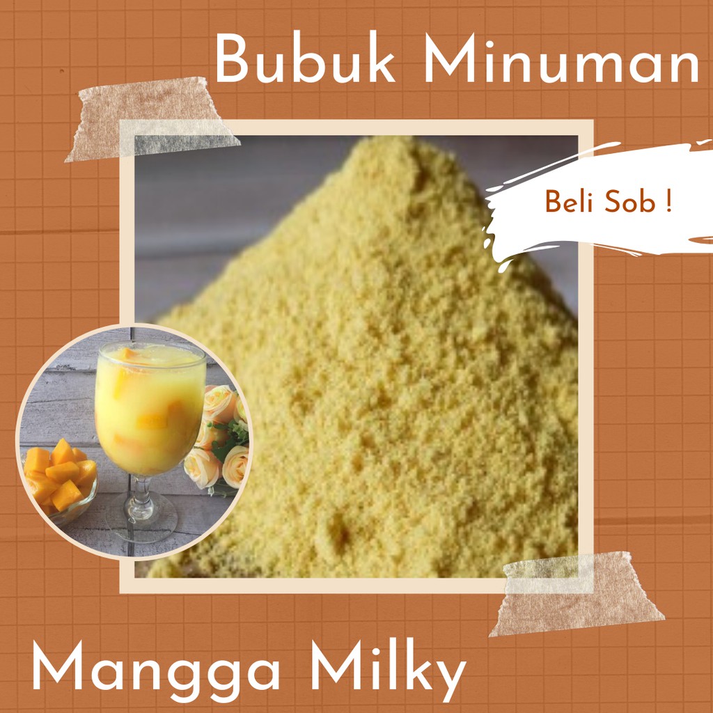 

Bubuk Minuman Premium Rasa Mangga Milky 1 Kg Serbuk Minuman Mangga Milky Enak Murah Halal Aman