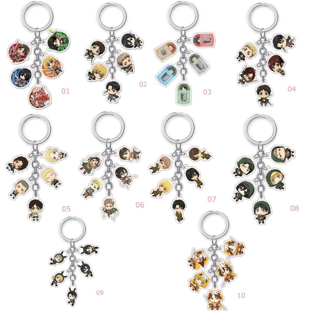 Needway Gantungan Kunci Anime Kartun Jepang Shingeki no Kyojin Acrylic Attack On Titan Keychain