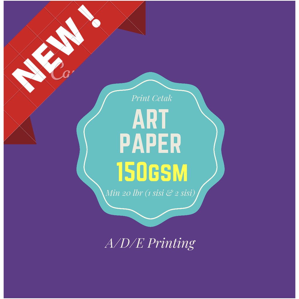 

Print Cetak ART PAPER uk A4 150gsm