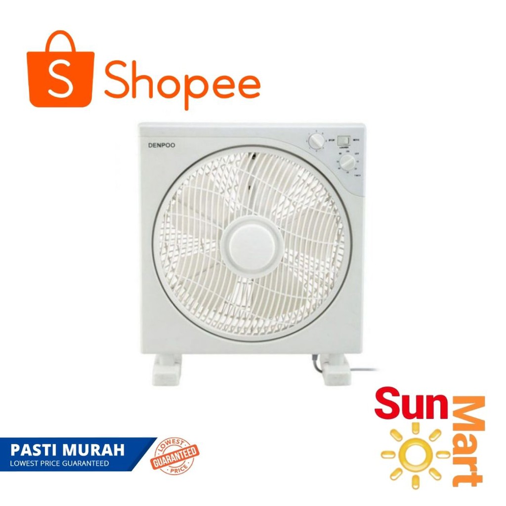 Kipas Angin BOX FAN DENPOO DBF 1122 KOTAK - Putih