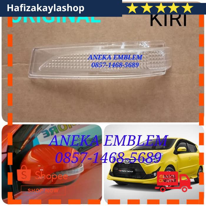 Part mobil original - mika sein spion agya - mika lampu spion agya - kiri zn 186