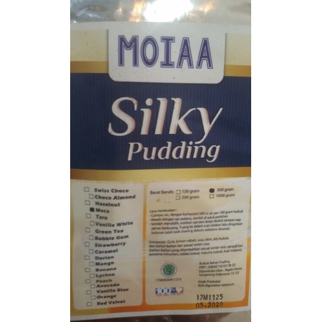 

ORIGINAL MURAH MOIAA PUDDING SUTRA 500 GRAM/ MOIAA SILKY PUDDING/ 17 RASA/ 500 GRAM