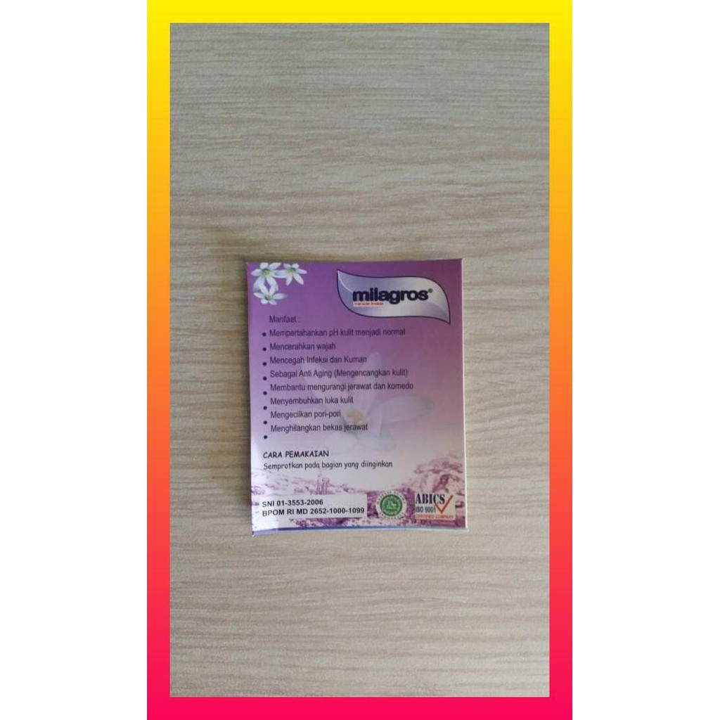 STIKER MILAGROS BOTOL 60 ML