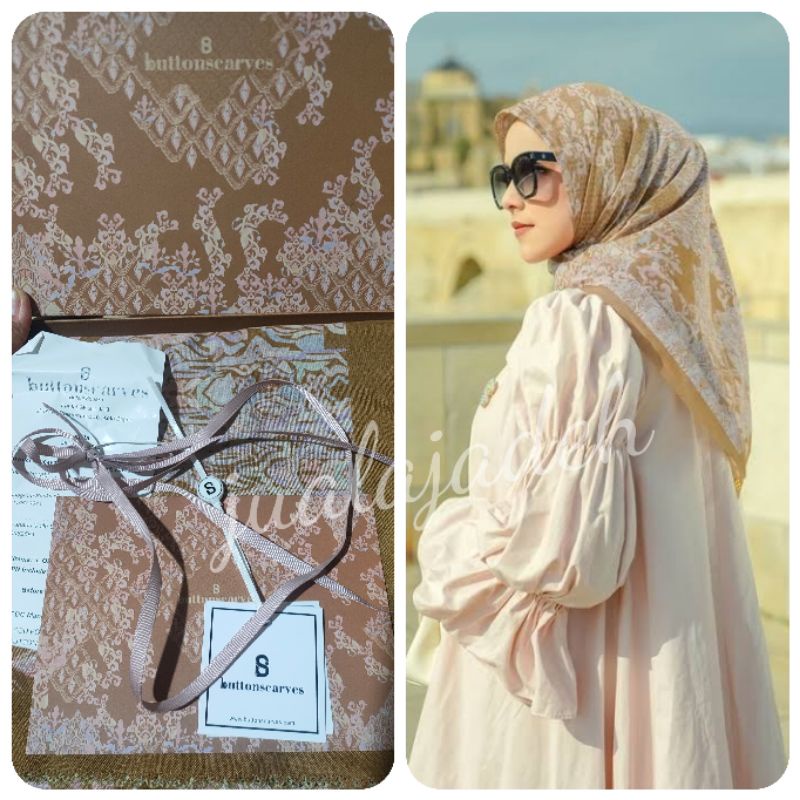 Buttonscarves Preloved Granada Caramel Cokelat