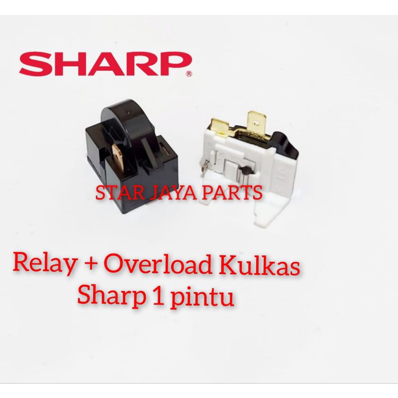 [1 Set] Relay Ptc Overload Kulkas Sharp 1 Pintu