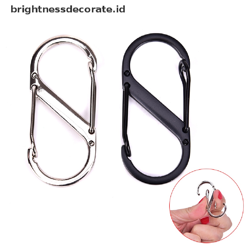 1 Pc Kait Carabiners Multifungsi Bentuk S Bahan Stainless Steel Untuk Outdoor