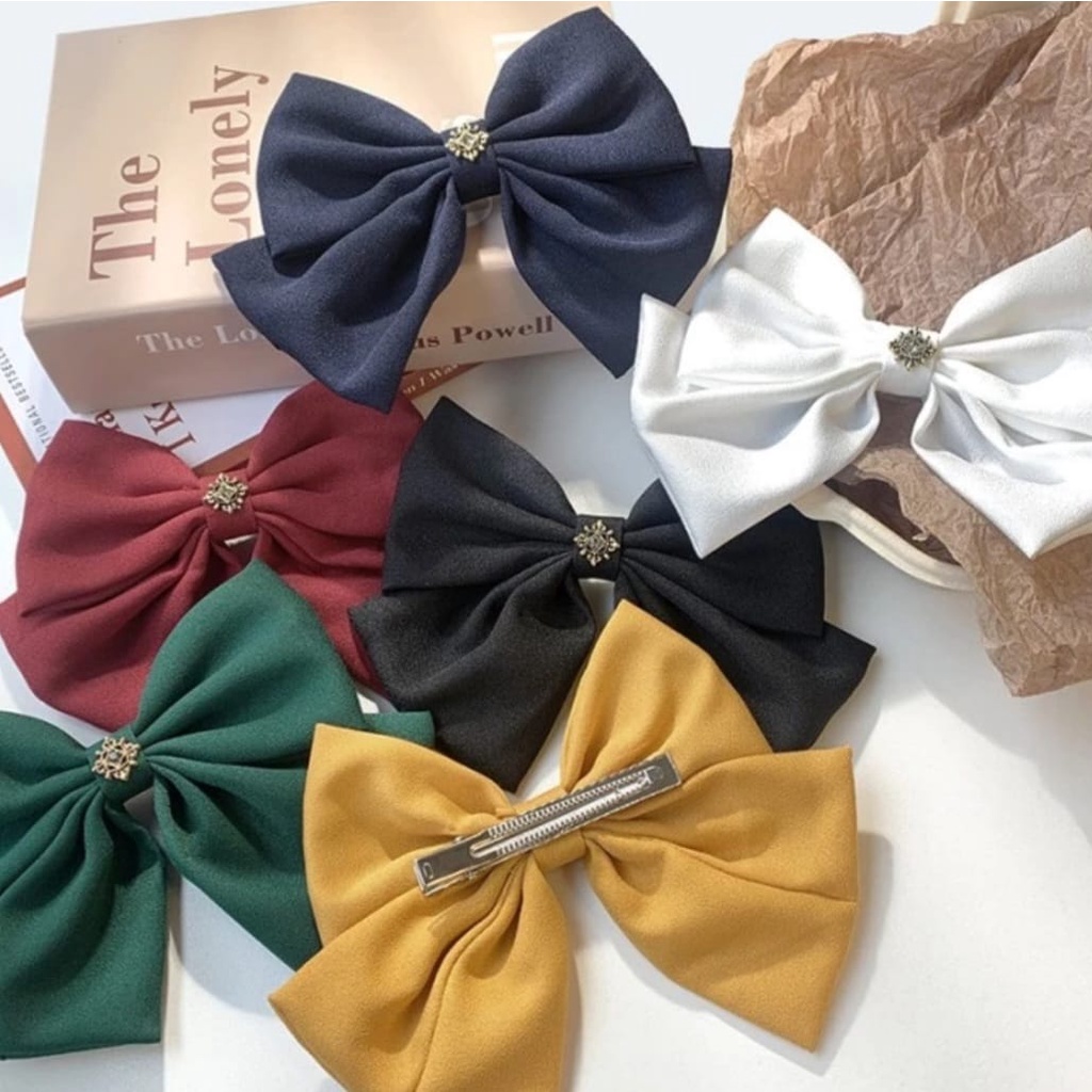 Jepitan Pita Fashion Jumbo Jepitan Pita Wanita - Hitam