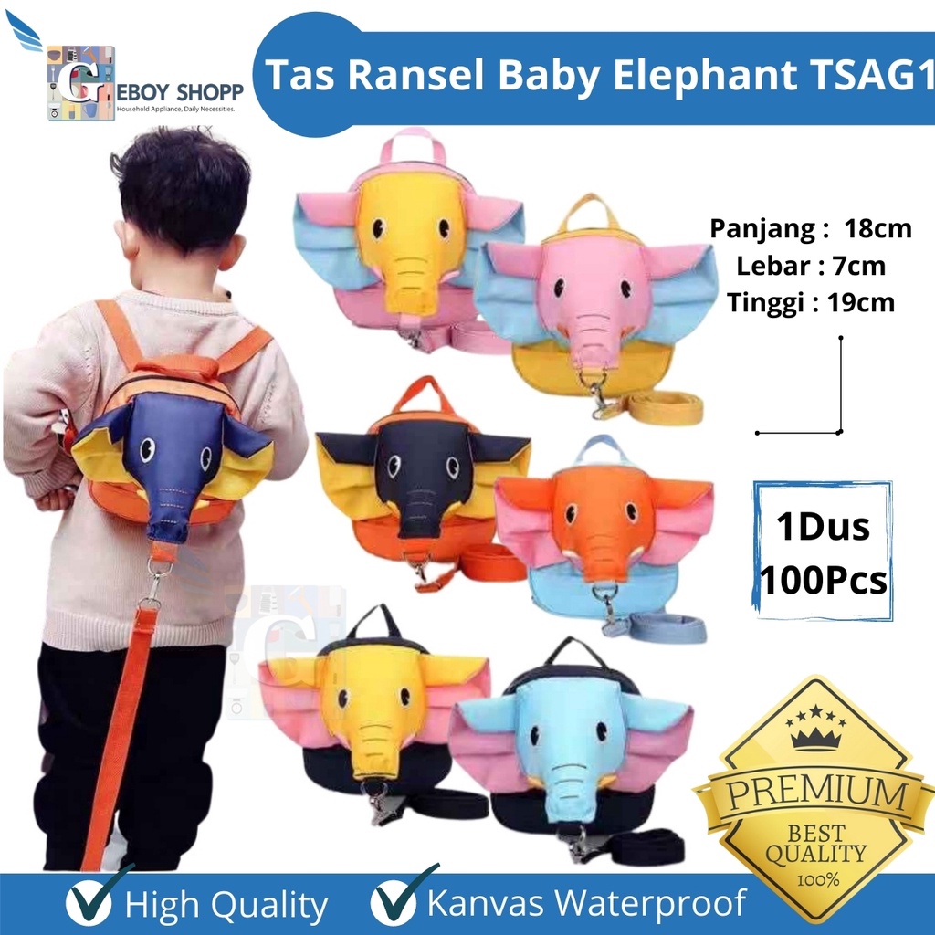 Tas Ransel Anak Baby Elephant Kids Bag 3D - TSAG1