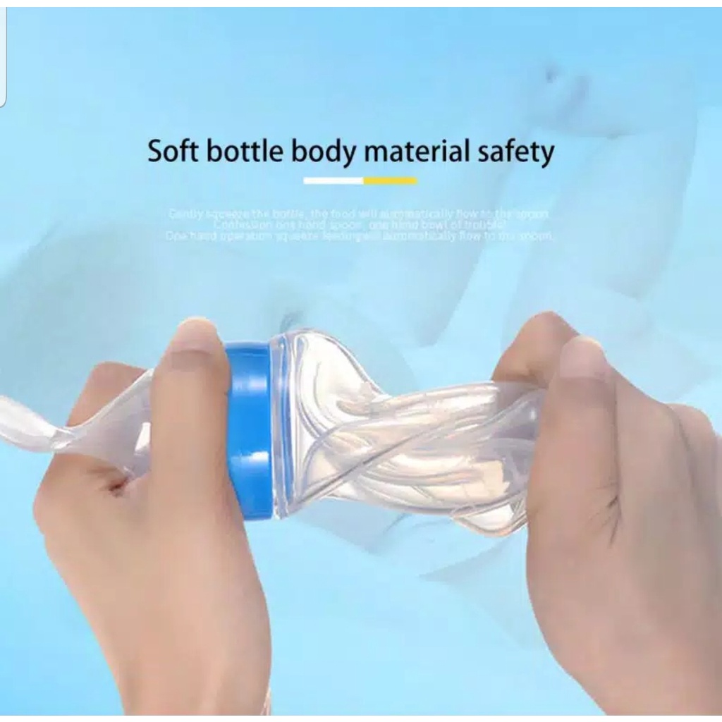 BOTOL SENDOK MAKAN BAYI / BOTOL SUSU SENDOK DAPAT BERDIRI / BOTOL SENDOK MPASI / BABY SPOON FEEDER + SUCTION FOOD GRADE BPA FREE (IP)