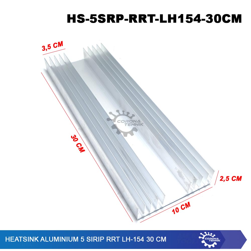 RRT LH-154 - Heatsink Aluminium 5 Sirip  30 cm