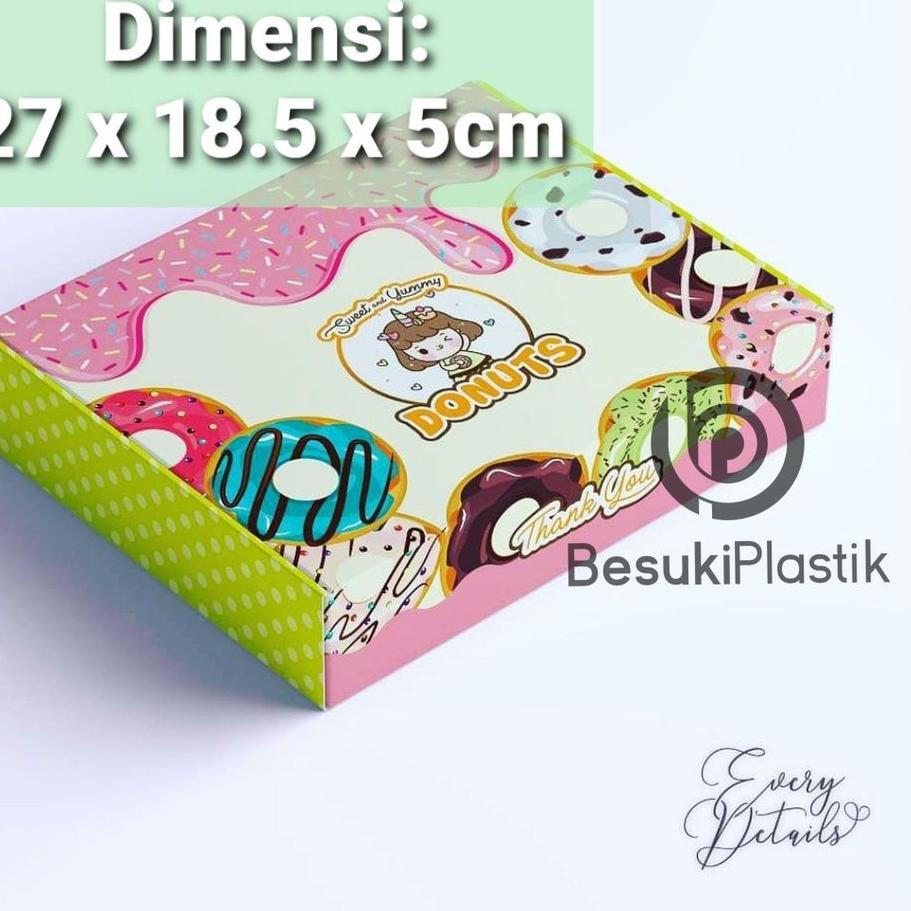 

◌ Dus Donut YUMMY / Dus Donut 6 Gambar / Kerdus Donut Cetak / Dos Donut ➮