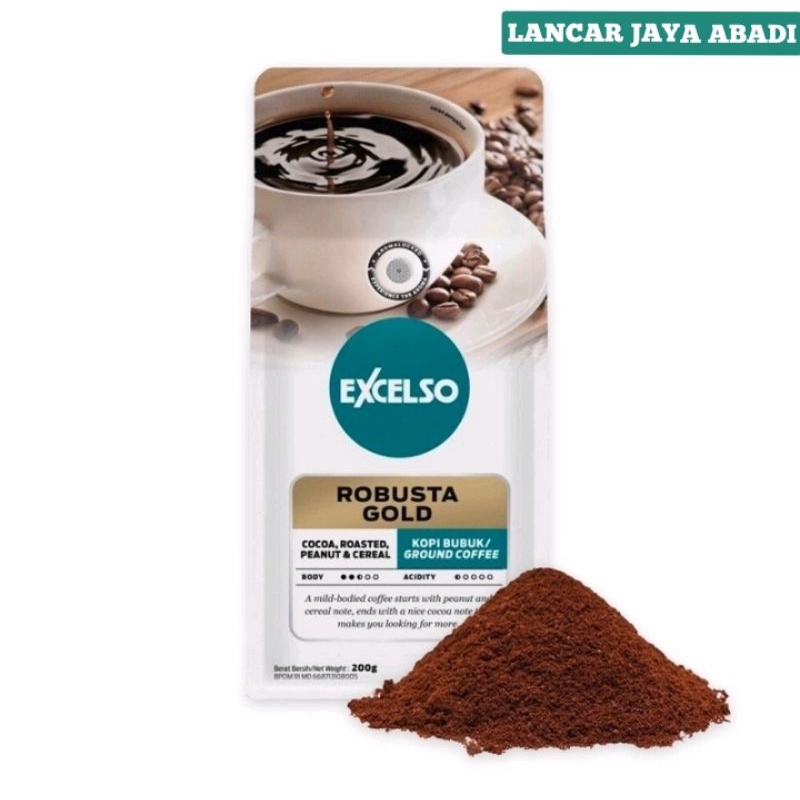 Excelso Robusta Gold 200 gr - Ground / Bubuk