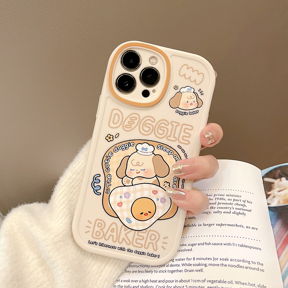 Soft Case Motif Kartun Hewan Anjing Tidur Cookgie Untuk Iphone 7 8 PLUS X XR XS 11 12 13 MINI PRO MAX SE 2020