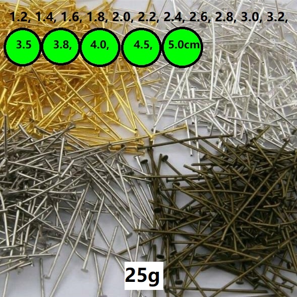 Paku T/Headpin Uk 3.5 - 4.8cm Harga/25gr