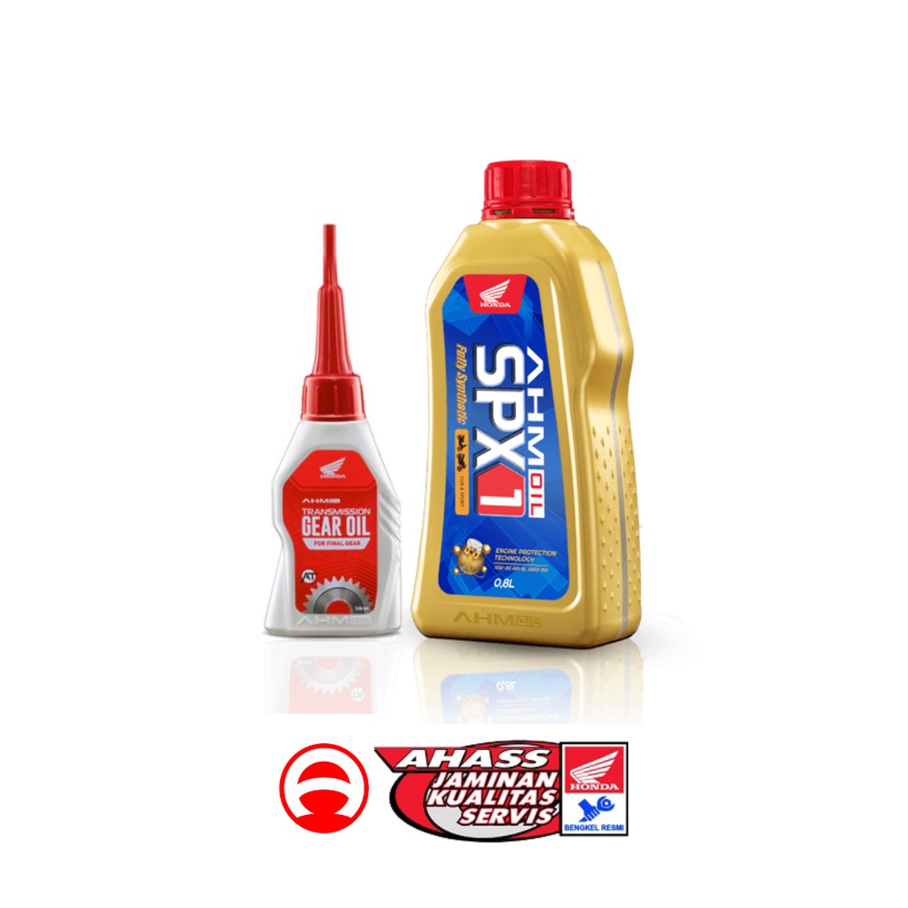 Paket Oli AHM Oil SPX1 + Oli Gardan AHM 08924M99Z8YZ1 Original Honda