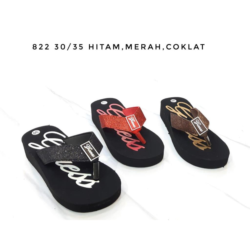 11.11    TERMURAH SANDAL JEPIT GLITER BUAT ANAK PEREMPUAN ALAS TINGGI #Shopeehaul