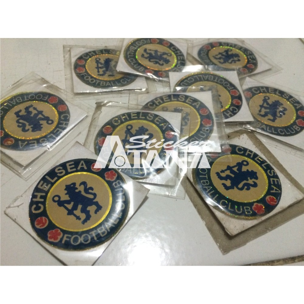 Sticker Cutting Timbul / Emblem Chelsea Kecil Glossy