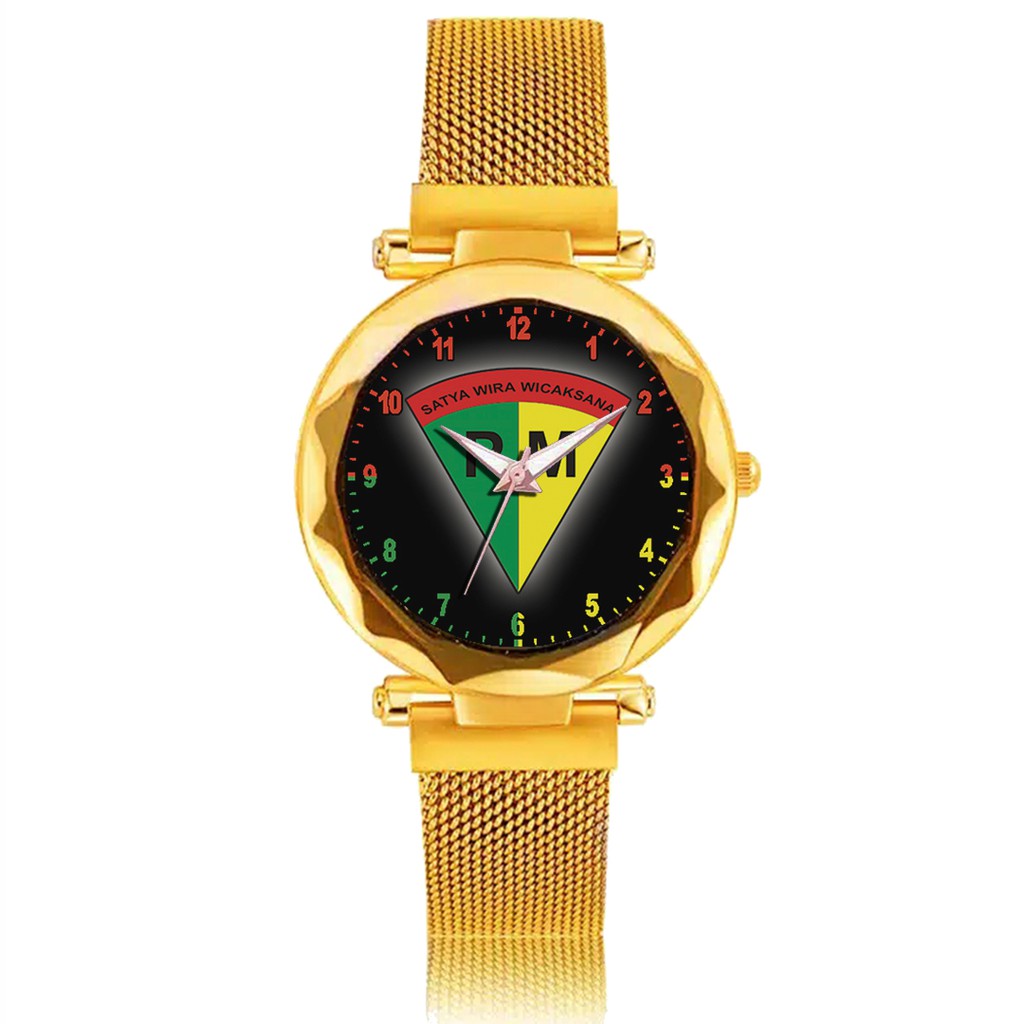 Jam Tangan Wanita Custom - POLISI MILITER Free Box &amp; Batre Cadangan