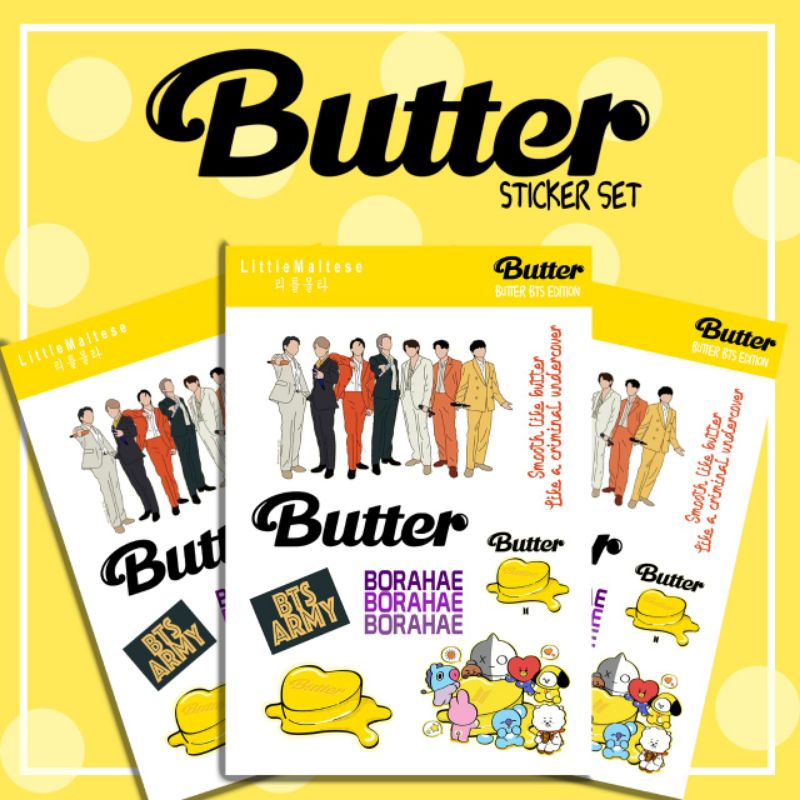 LIMITED STICKER BUTTER BTS/BTS MEAL/BORAHAE MURAH