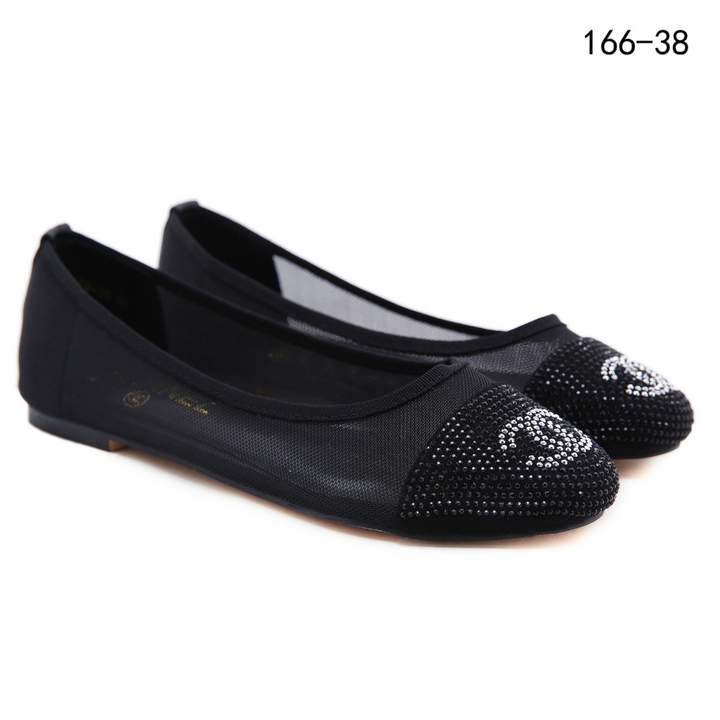 Ch CC Logo Cap Toe Ballet Flats #166-38