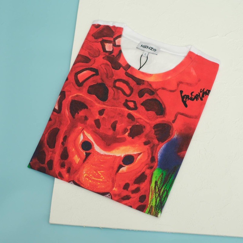 Kenzo X Kansaiyamamoto Leopard Oversize T-Shirt White For Men