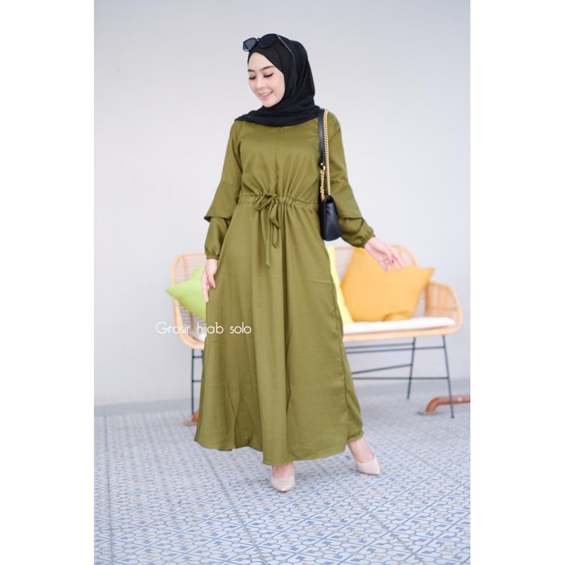 (MGA) GAMIS APINA REMPEL BUSUI DRESS MOSCREPE PREMIUM