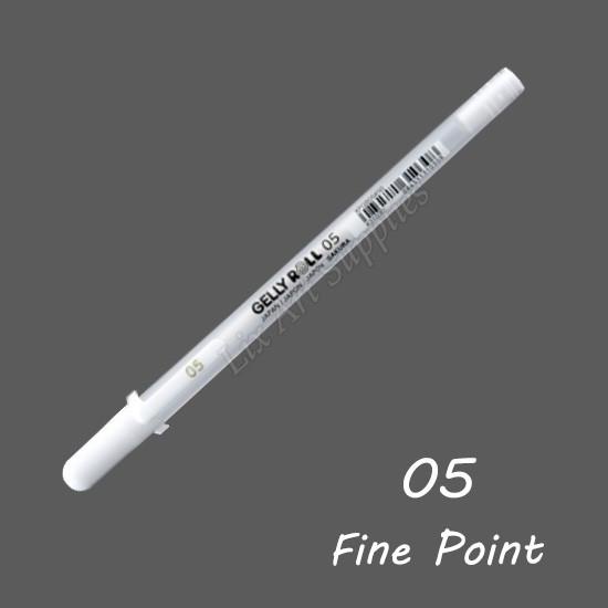 

[KODE F8WQY] Sakura Gelly Roll Ink Pen White 0.3mm (05) - Fine Point / White Pen