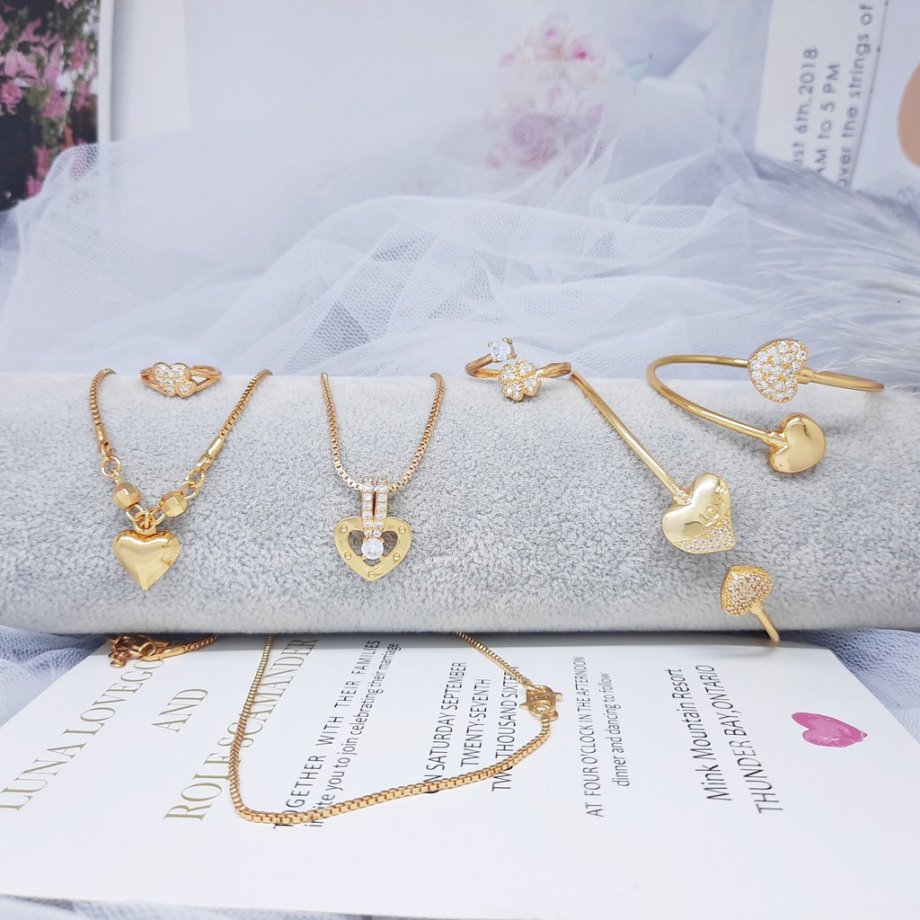 Xuping Set Perhiasan Love Edition Ibu Anak Rhodium Lapis Emas - BS036