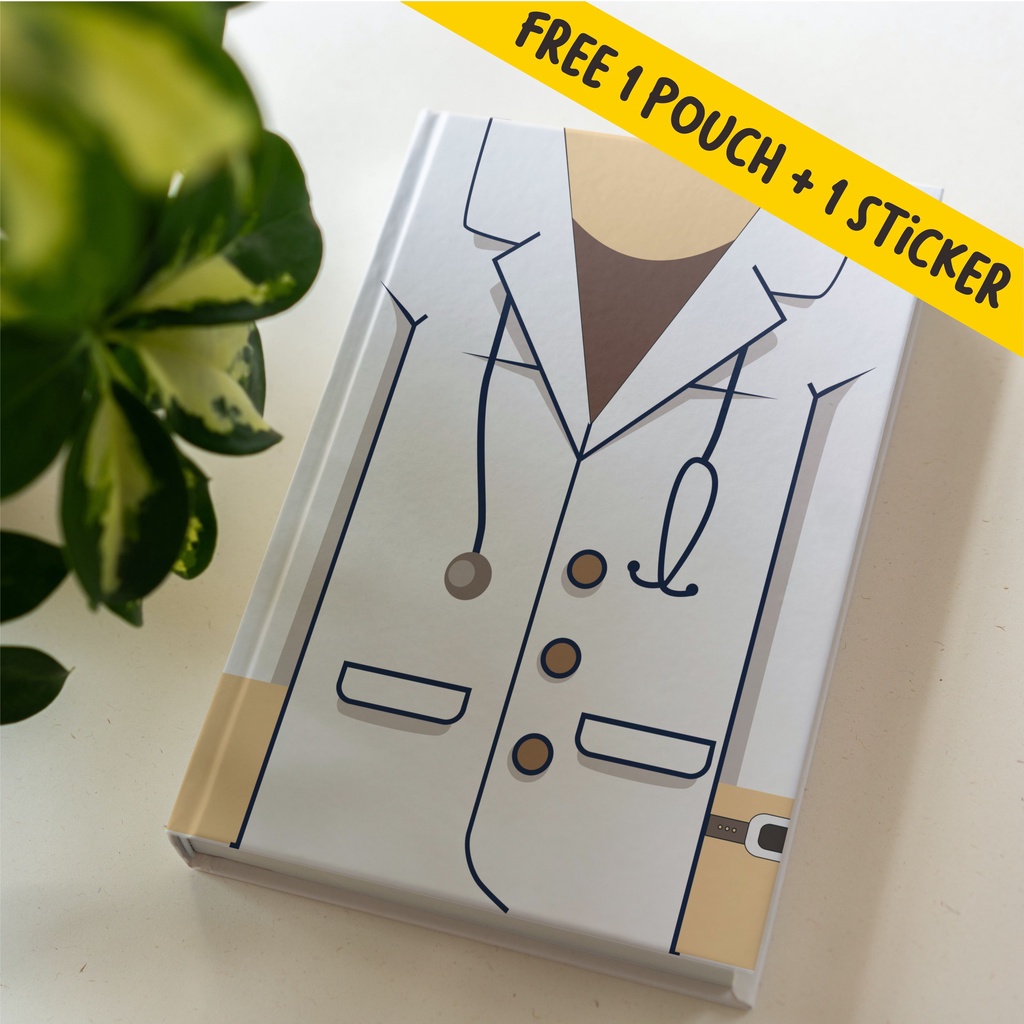

Buku Notebook Catatan Planner Journal Agenda, Polos dan Dotted Seragam Dokter Cowok Pria