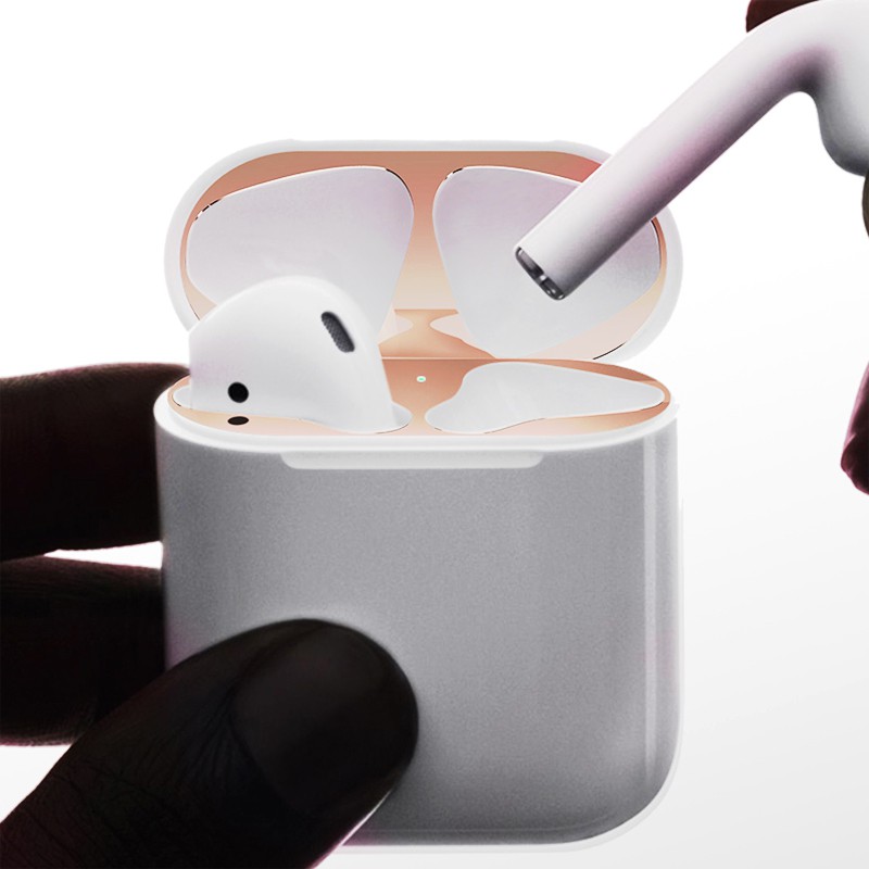 Metal Dust Guard sticker Apple AirPods Case Cover Dust-proof Protective Sticker Skin Protector Air Pods Accessories