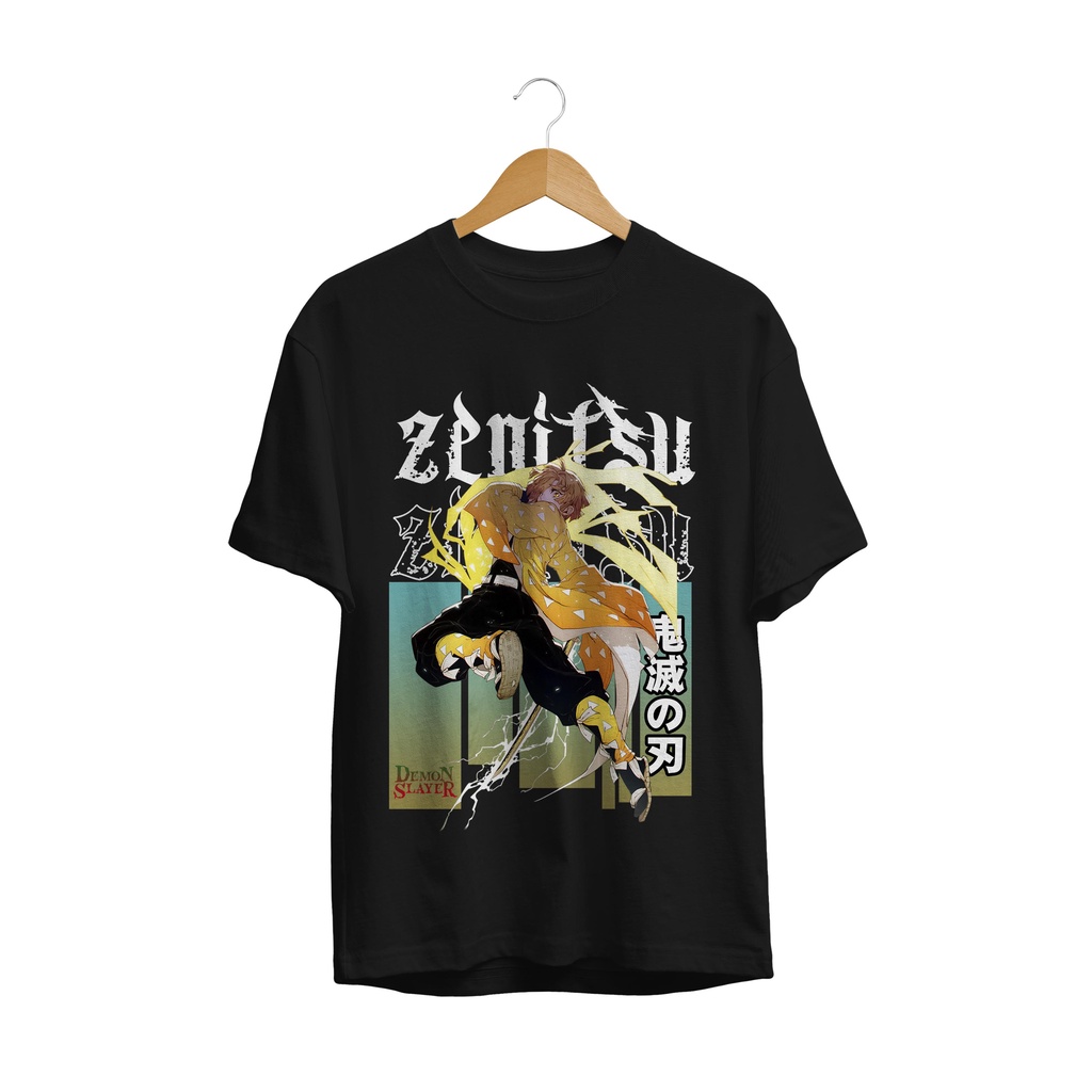 T'SHIRT KAOS BAJU DEMON SLAYER ZENITSU AGATSUMA KIMETSU NO YAIBA PREMIUM