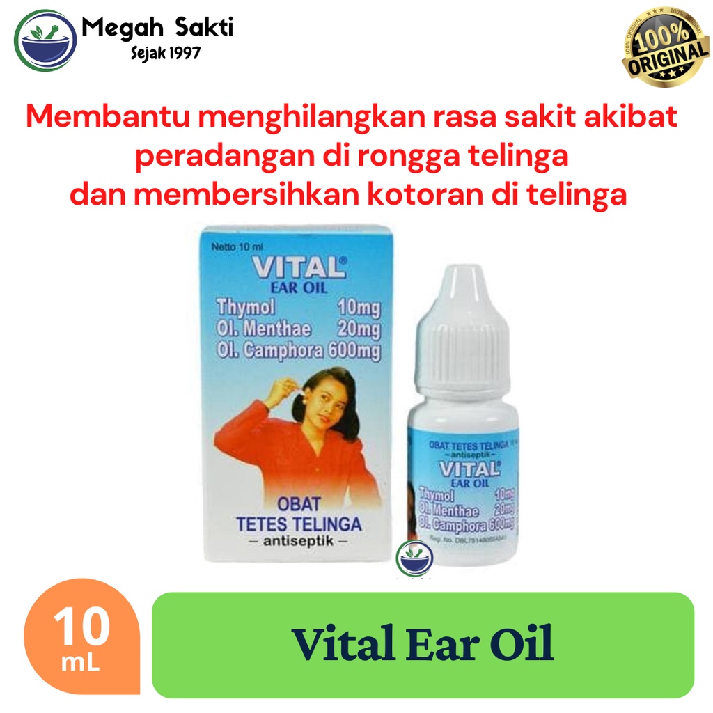 Vital Ear Oil - Obat Tetes Telinga Gatal dan Infeksi 10 mL