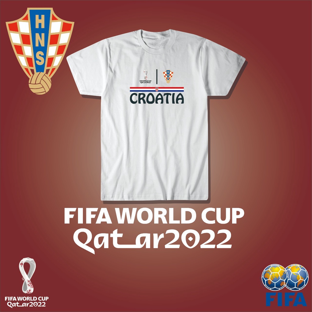 KAOS BAJU TSHIRT KROASIA KAOS PIALA DUNIA QATAR 2022 KAOS BOLA / PRIA WANITA / COD
