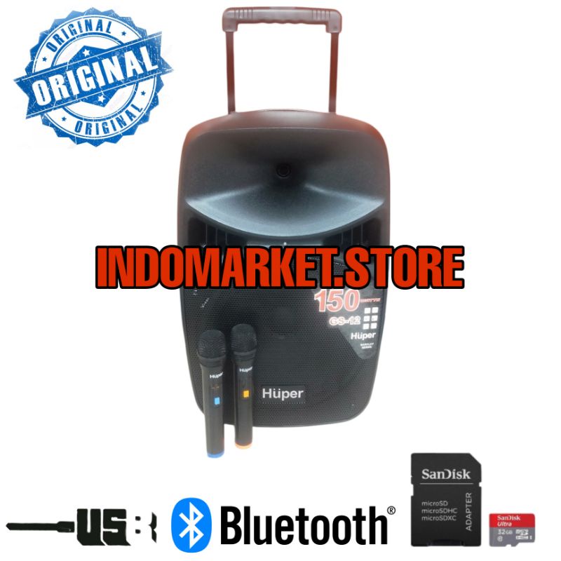 speaker huper gs12 gs 12 portable huper gs12 gs 12 original huper