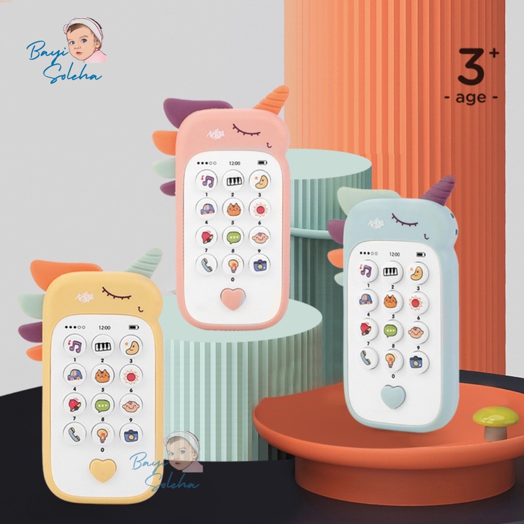 [BS] Mainan Mobile Phone Musik Unicorn Anak + Teether / Mainan Hp