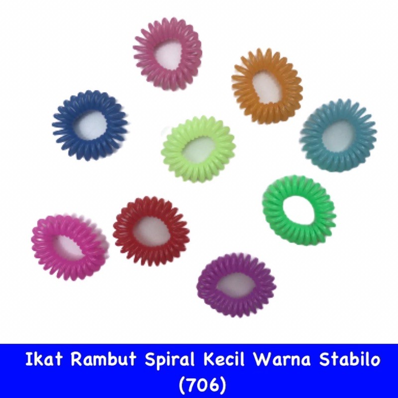 Ikat Rambut Spiral Polos/Motif