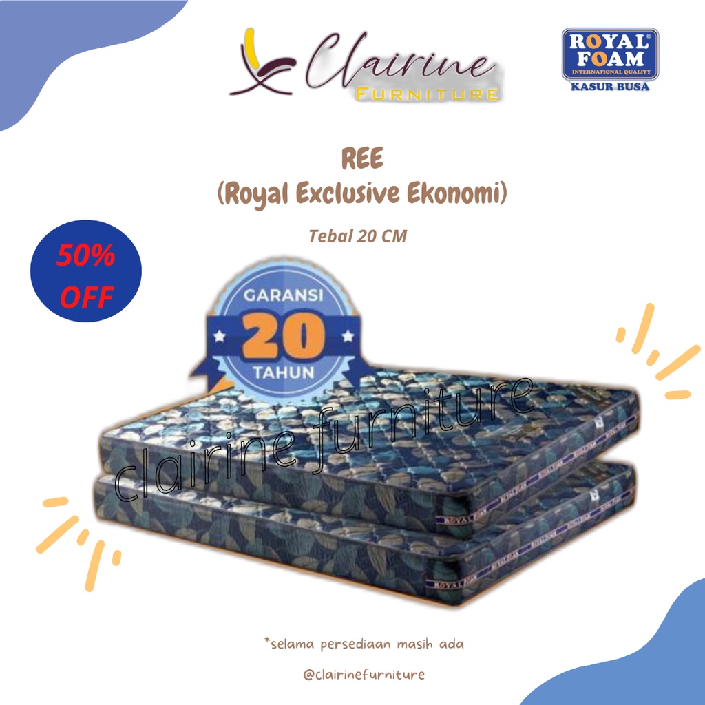 KASUR BUSA ROYAL FOAM REE T18 MURAH UK 90/120/160/180/200