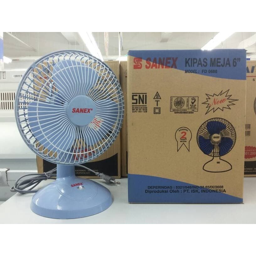 Kipas Angin Meja Sanex 6in 6 Inch Deskfan Desk Fan Kipas Duduk Sanex