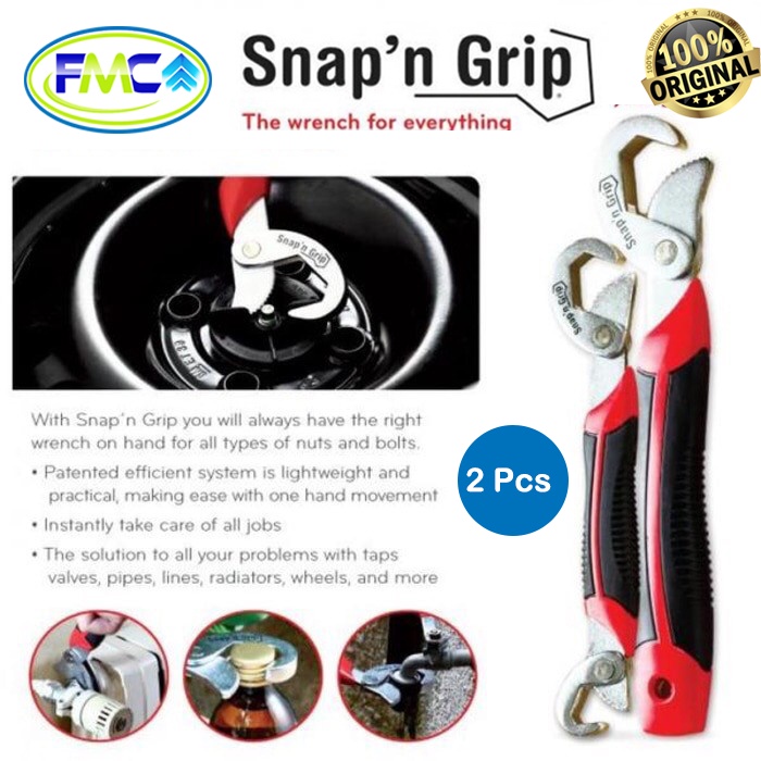 Kunci Pas Serbaguna Kunci Inggris Multifungsi Snap N Grip Wrench Set 2 Pcs Auto Lock Original