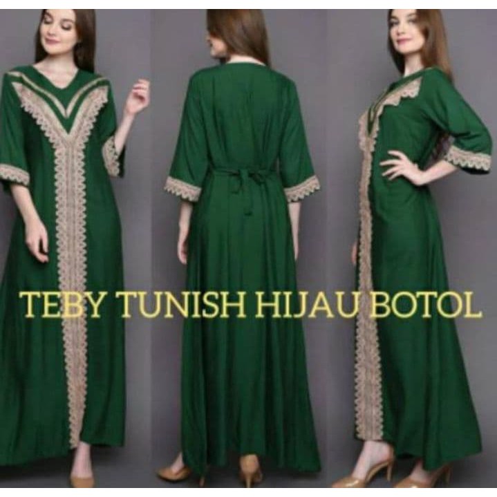 Daster Arab Hits Full Renda Busui Bahan Rayon Tebal Harga Grosir Ld 106cm Pb 136cm