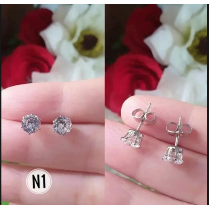 anting titanium permata antikarat [GIWANG DESI]